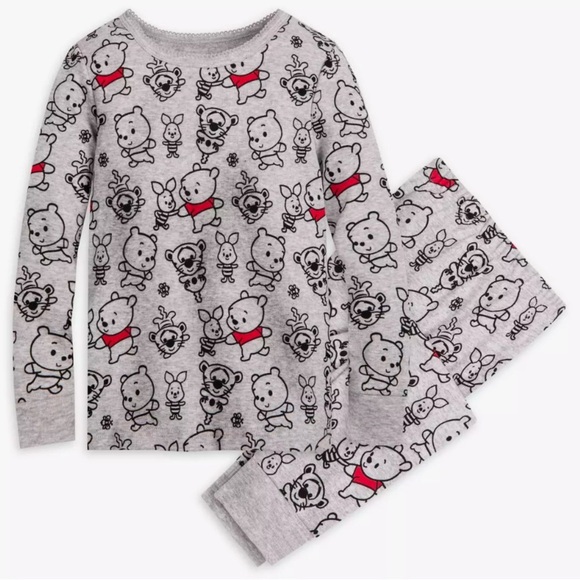 DISNEY - PJ Pals - Organic Cotton - Winnie The Pooh Size 7 - Picture 1 of 8